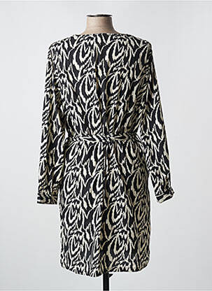 Robe mi-longue coupe fluide manches longues noir MAELLE femme