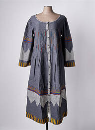 Robe mi-longue manches longues manches longues gris RHUM RAISIN femme
