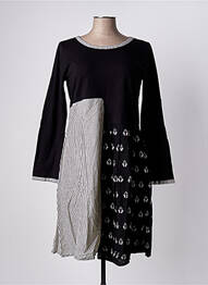 Robe courte manches longues manches longues noir RHUM RAISIN femme