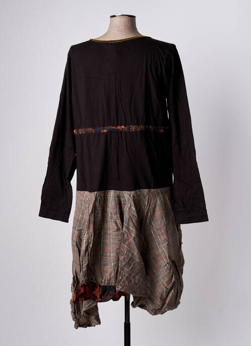 Robe mi-longue marron RHUM RAISIN pour femme