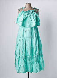 Robe longue manches bretelles ajustables fines bretelles bleu RHUM RAISIN femme
