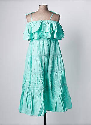 Robe longue coupe évasée fines bretelles bleu RHUM RAISIN femme