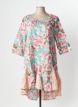 Tunique manches courtes col rond rose RHUM RAISIN femme