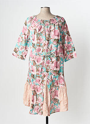 Tunique manches courtes col rond rose RHUM RAISIN femme