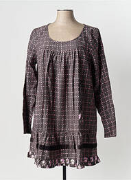 Tunique manches longues imprimé fantaisie gris RHUM RAISIN femme