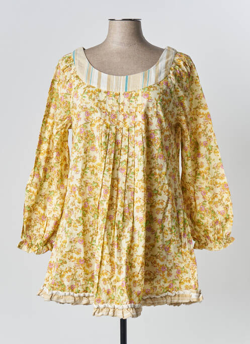 Tunique manches longues col rond jaune RHUM RAISIN femme