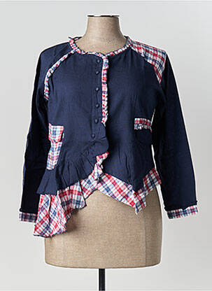 Veste casual col rond bleu RHUM RAISIN femme