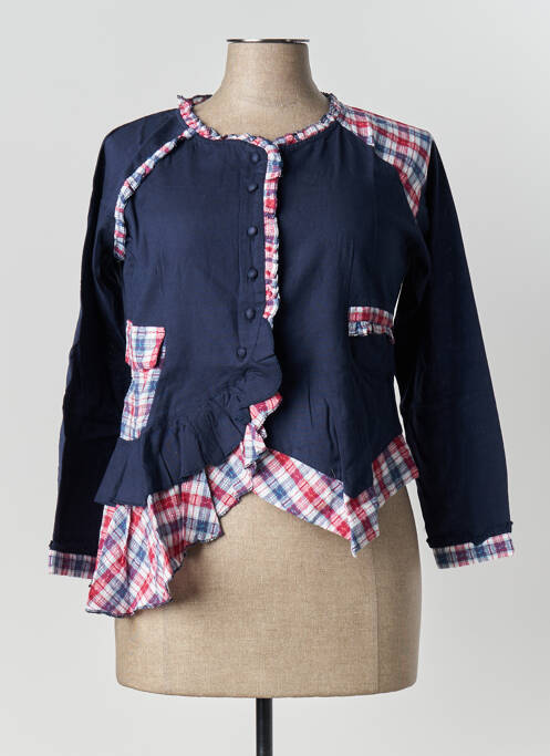 Veste casual col rond bleu RHUM RAISIN femme