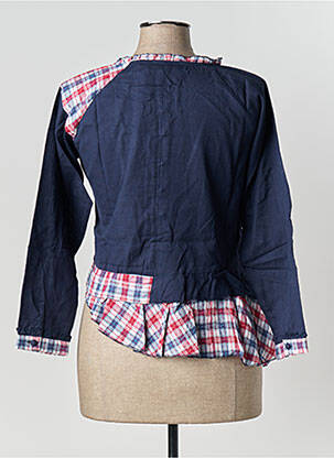 Veste casual col rond bleu RHUM RAISIN femme