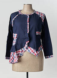Veste casual col rond bleu RHUM RAISIN femme