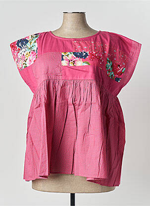 Blouse manches courtes manches courtes rose RHUM RAISIN femme