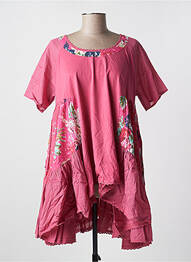 Tunique manches courtes col rond rose RHUM RAISIN femme