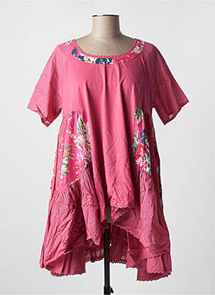 Tunique manches courtes col rond rose RHUM RAISIN femme