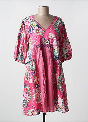 Tunique manches courtes coupe cintrée rose RHUM RAISIN femme