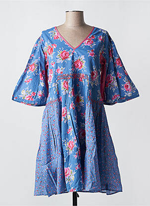 Tunique manches courtes coupe cintrée bleu RHUM RAISIN femme