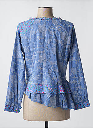 Veste casual col rond bleu RHUM RAISIN femme
