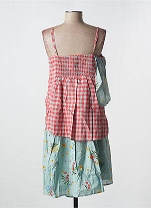 Robe mi-longue col v fines bretelles bleu RHUM RAISIN femme