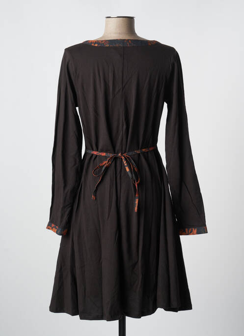 Robe mi-longue marron RHUM RAISIN pour femme