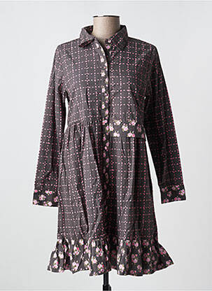 Robe courte manches longues manches longues rose RHUM RAISIN femme