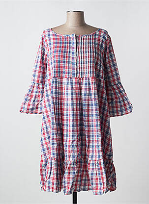 Robe mi-longue manches 3/4 manches 3/4 rouge RHUM RAISIN femme