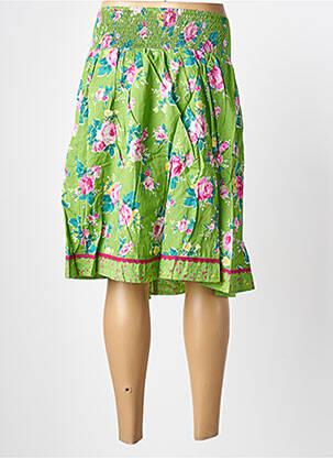 Jupe mi-longue coupe évasée vert RHUM RAISIN femme