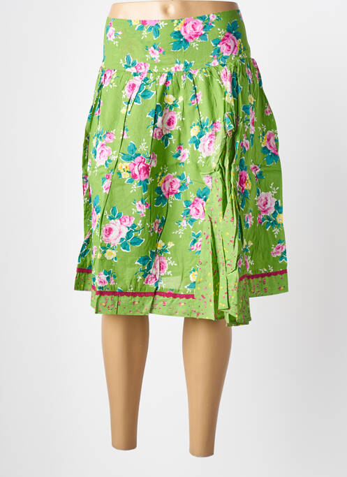 Jupe mi-longue coupe évasée vert RHUM RAISIN femme