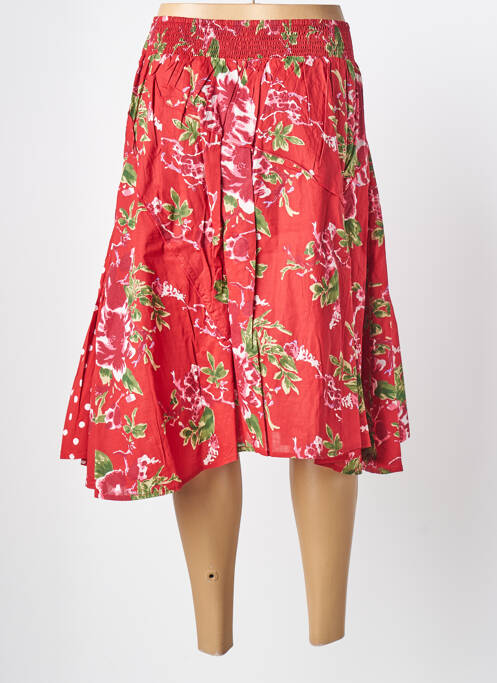Jupe mi-longue rouge RHUM RAISIN pour femme