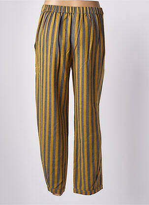 Pantalon droit tissage popeline taille normale jaune RHUM RAISIN femme