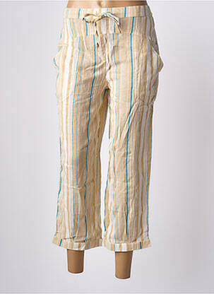 Pantalon 7/8 tissage popeline taille normale beige RHUM RAISIN femme