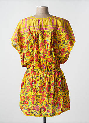 Tunique manches courtes coupe cintrée jaune RHUM RAISIN femme