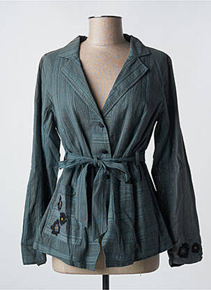 Veste casual col tailleur vert RHUM RAISIN femme