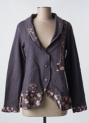 Veste casual col tailleur gris RHUM RAISIN femme