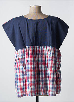 Blouse manches courtes manches courtes bleu RHUM RAISIN femme