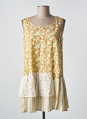 Tunique sans manche col rond jaune RHUM RAISIN femme