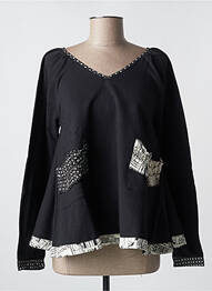 Blouse imprimé fleurs manches longues noir RHUM RAISIN femme
