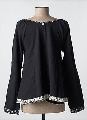 Blouse imprimé fleurs manches longues noir RHUM RAISIN femme