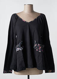 Blouse imprimé fleurs manches longues noir RHUM RAISIN femme