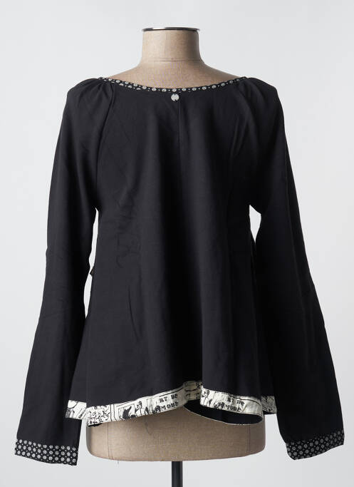 Blouse imprimé fleurs manches longues noir RHUM RAISIN femme