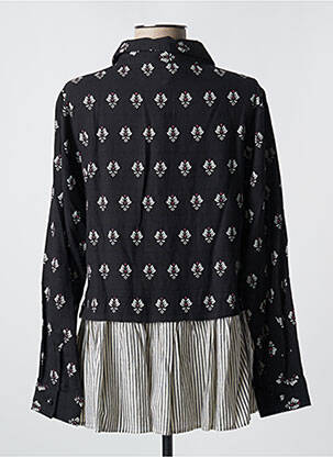 Blouse tissage popeline manches longues noir RHUM RAISIN femme