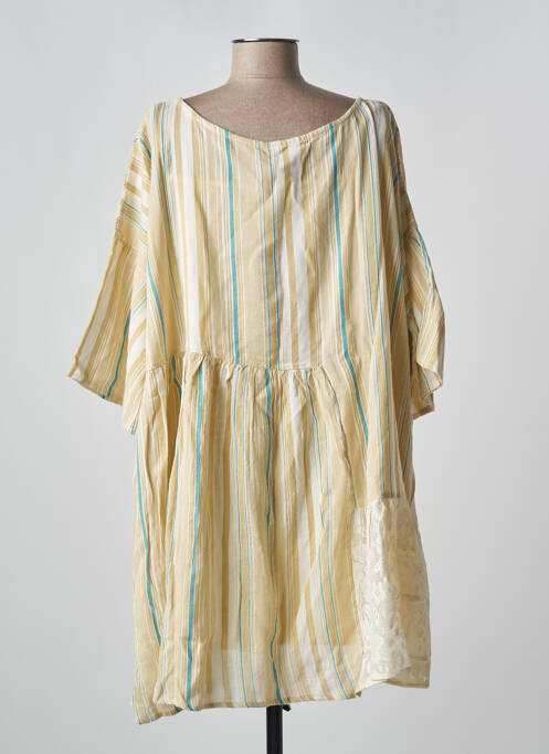 Tunique manches courtes col rond beige RHUM RAISIN femme