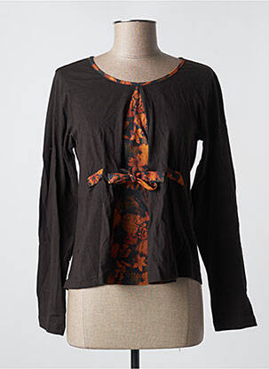 T-shirt manches longues manches longues marron RHUM RAISIN femme