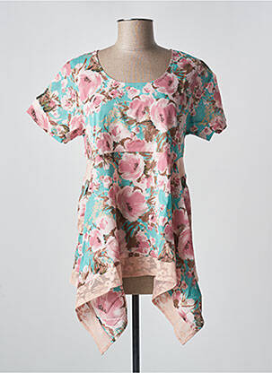 Tunique manches courtes col rond rose RHUM RAISIN femme