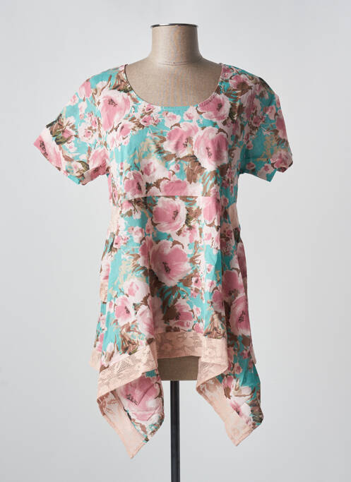Tunique manches courtes col rond rose RHUM RAISIN femme