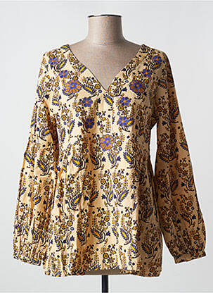 Blouse tissage popeline manches longues beige RHUM RAISIN femme