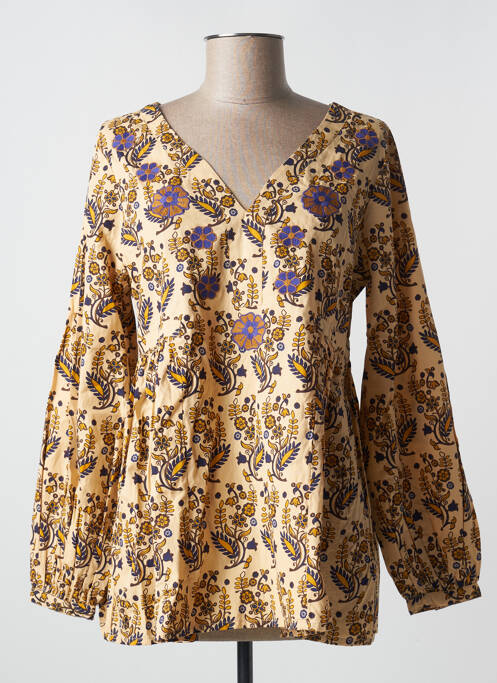 Blouse imprimé fleurs manches longues beige RHUM RAISIN femme