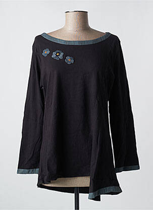 Tunique manches longues coupe asymétrique noir RHUM RAISIN femme