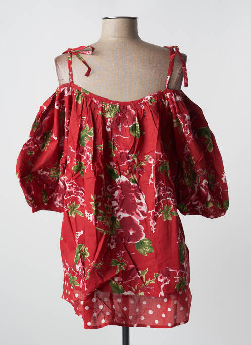 Tunique manches longues rouge RHUM RAISIN pour femme