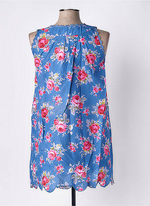 Blouse imprimé fantaisie manches longues bleu RHUM RAISIN femme
