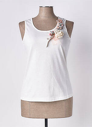 T-shirt coupe cintrée fines bretelles blanc RHUM RAISIN femme