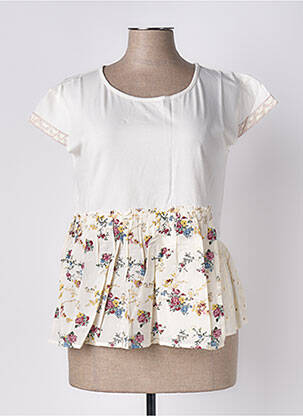 Top tissage jersey manches courtes beige RHUM RAISIN femme